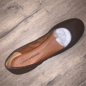 NWT Chocolate brown Lucky Brand size 8 ballet flats